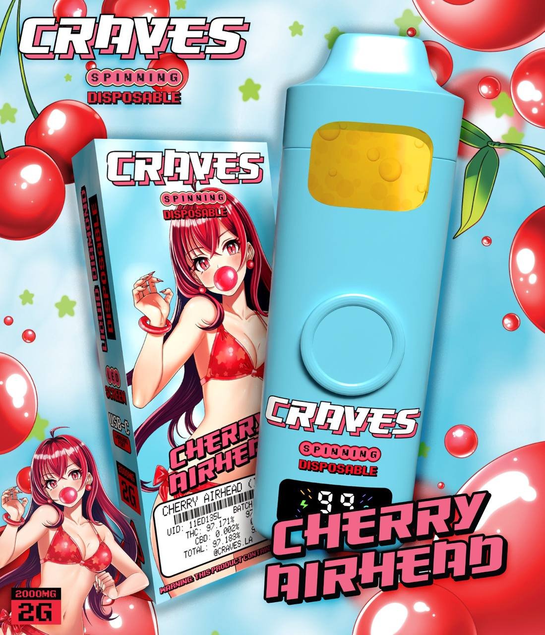 Craves Cherry Airhead Disposable Craves Cherry Airhead Disposable